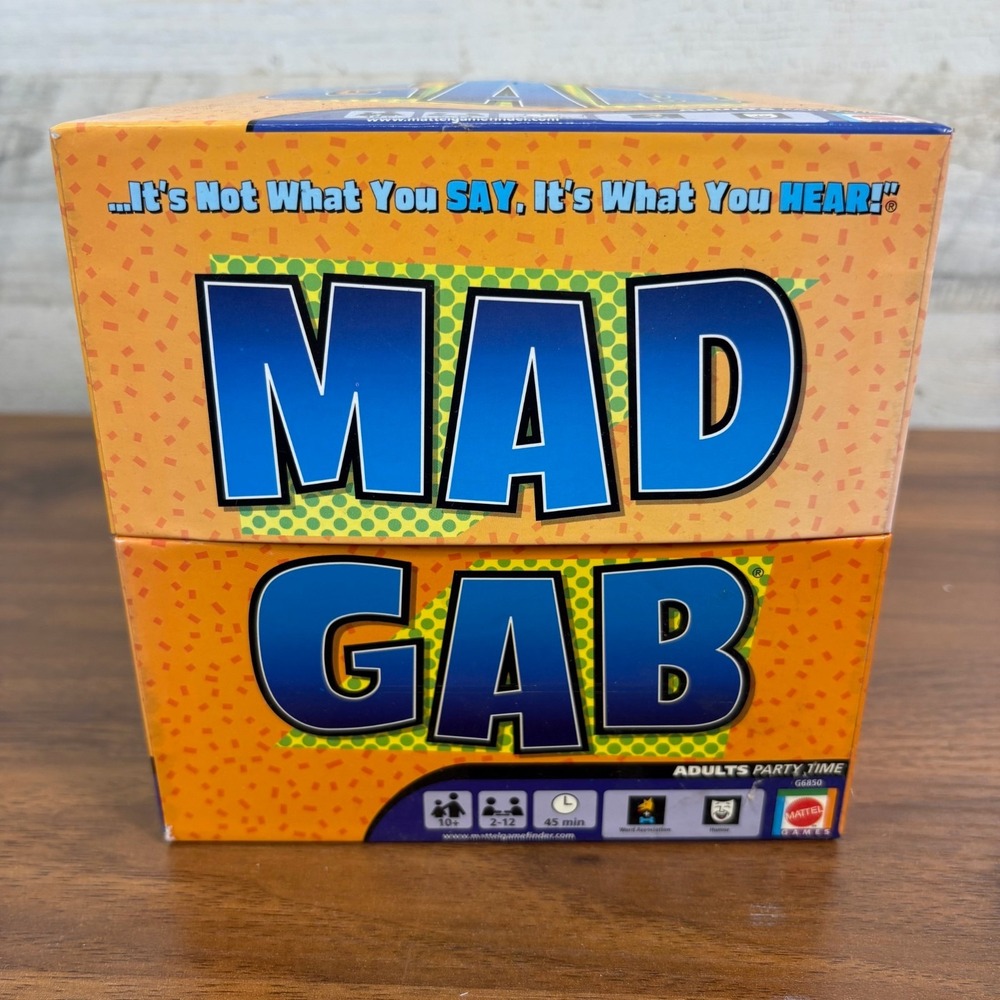 Mad Gab Game COMPLETE Mattel 2005 Party Game Words Humor